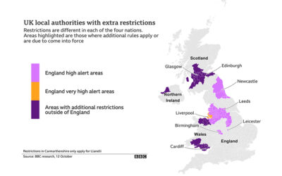 Full List of COVID Alert Levels by area